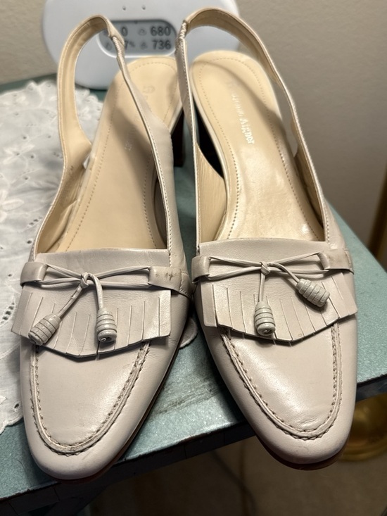Etienne Aigner Shoes - Women’s Beige Tassel Slingback Loafers